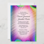 Elegante Rainbow Colors Hochzeiten Einladung (Vorderseite)