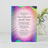 Elegante Rainbow Colors Hochzeiten Einladung (Stehend Vorderseite)