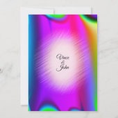 Elegante Rainbow Colors Hochzeiten Einladung (Rückseite)
