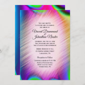 Elegante Rainbow Colors Hochzeiten Einladung (Vorne/Hinten)