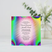 Elegante Rainbow Colors Hochzeiten Einladung (Stehend Vorderseite)