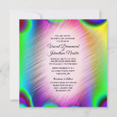 Elegante Rainbow Colors Hochzeiten Einladung (Vorderseite)
