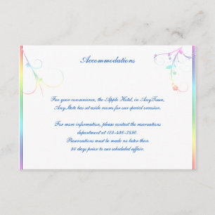Elegante Rainbow Floral Gay Wedding Insert