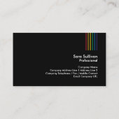 Elegante Rainbow Light Beruflich BusinessCard Visitenkarte (Rückseite)