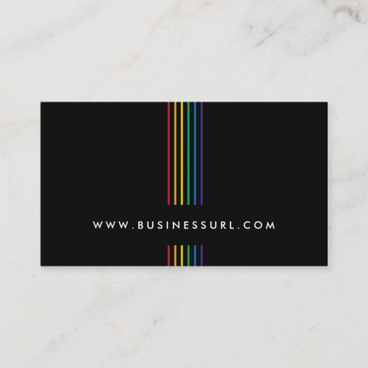 Elegante Rainbow Light Beruflich BusinessCard Visitenkarte (Vorderseite)
