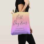 Elegante Rainbow Pastel Tasche<br><div class="desc">Best Day Ever Wedding Modern Girly Sparkle und Glitzer Gold,  Lila und rosa Rainbow Pastel Party Beutel,  die perfekt für eine phantastische Hochzeit oder Brautparty Geschenk sind. Diese Party-Tasche ist ideal für ein Brautparty Hochzeitsgeschenk. Wenn Sie weitere passende Artikel benötigen,  wenden Sie sich bitte an den Designer.</div>
