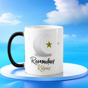 Elegante Ramadan Kareem Crescent Design Islamische Verwandlungstasse