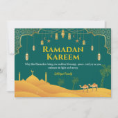 Elegante Ramadan Mubarak Grußkarte Feiertagskarte (Vorderseite)