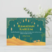 Elegante Ramadan Mubarak Grußkarte Feiertagskarte (Stehend Vorderseite)