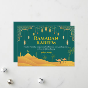 Elegante Ramadan Mubarak Grußkarte Feiertagskarte