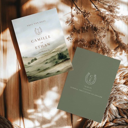 Elegante Ranch-Hochzeit - Save the Date