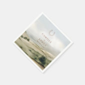 Elegante Ranch-Hochzeitspapier-Servietten Serviette (Ecke)