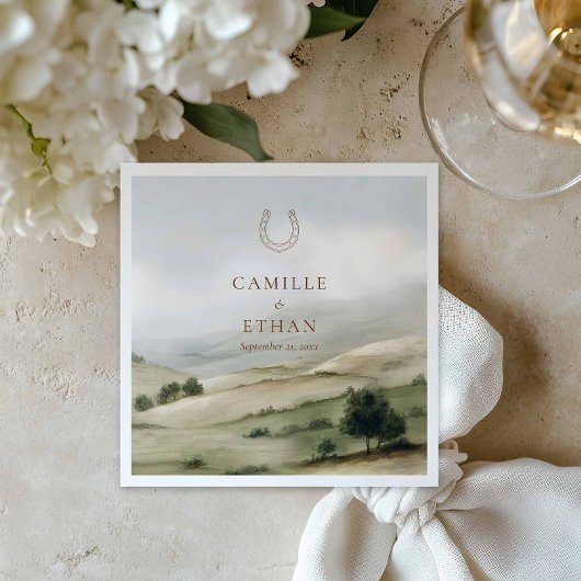 Elegante Ranch-Hochzeitspapier-Servietten Serviette