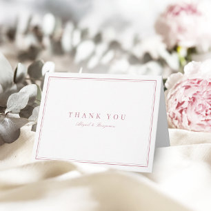 Elegante Ränder dusty rose minimalist danke