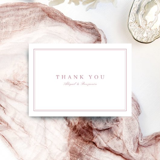 Elegante Ränder dusty rose minimalist danke