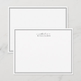 Elegante Ränder minimalistisches personalisiertes  Mitteilungskarte