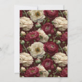 Elegante Ranunculus-Blumen-Geburtstag Einladung (Rückseite)