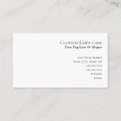 Elegante Rasenpflege Beruflich Visitenkarte (Rückseite)