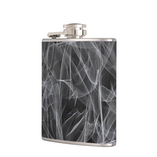 Elegante Raucher-Wirbel - Mystische Ästhetik Flachmann (Links)