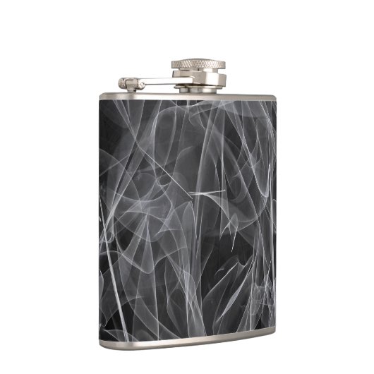 Elegante Raucher-Wirbel - Mystische Ästhetik Flachmann (Rechts)