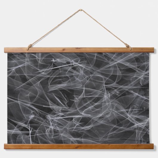 Elegante Raucher-Wirbel - Mystische Ästhetik Wandteppich Mit Holzrahmen (Vorne)