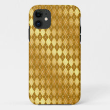 Elegante Raute Print Gold iPhone Case