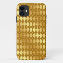 Elegante Raute Print Gold iPhone Case