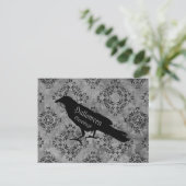 Elegante raven-Grüße Postkarte (Stehend Vorderseite)