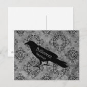 Elegante raven-Grüße Postkarte (Vorne/Hinten)