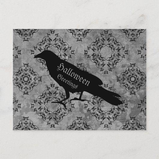 Elegante raven-Grüße Postkarte (Vorderseite)