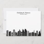 Elegante Real Anwesen Agent Realtors Mitteilungskarte (Vorderseite)