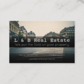 Elegante Real Anwesen Business Card - individuell  Visitenkarte (Rückseite)