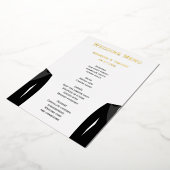 Elegante Real Gold Foil Gay Wedding Menu Cards Folieneinladung (Gedreht)