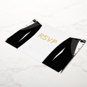 Elegante Real Gold Foil Gay Wedding RSVP Karten (Gedreht)