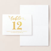 Elegante Real Gold Foil Hochzeiten Tischnummern (Anzeige)