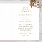 Elegante Real Gold Foil Monogramm, feierliche Hoch Folienkarte