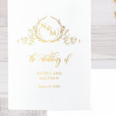 Elegante Real Gold Foil Monogramm, geflochtene Hoc Folienkarte