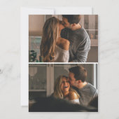 Elegante Real Vellum Overlay Modern 3 Foto Wedding Einladung (Rückseite)