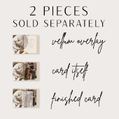 Elegante Real Vellum Overlay Modern 3 Foto Wedding Einladung