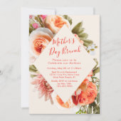 Elegante realistische Rose gestalten Muttertagsbru Einladung (Vorderseite)