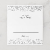 Elegante Reben Hochzeitssitze Platzkarte (Außenseite Aufgefaltet)