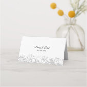 Elegante Reben Hochzeitssitze Platzkarte (Rückseite)