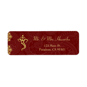 Elegante Red and Gold Vinayaka Wedding