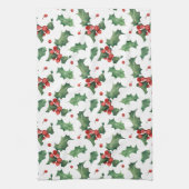 Elegante Red Berry Weihnachten Geschirrtuch (Vertikal)