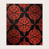 Elegante Red Black Gold Hochzeitstisch-Platzkarte (Innenseite Aufgefaltet)