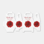 Elegante Red Blume Custom Wedding Geschenkschachtel (Ungefaltet)