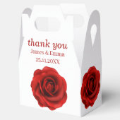 Elegante Red Blume Custom Wedding Geschenkschachtel (Geöffnet)