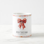 Elegante Red Bow Coquette Minimalistische Weihnach Kaffeetasse (Mittel)