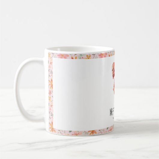 Elegante Red Bow Coquette Minimalistische Weihnach Kaffeetasse (Links)