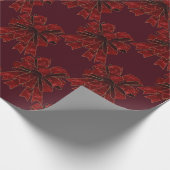 Elegante Red Bows Burgund Moderner Urlaub Geschenkpapier (Ecke)